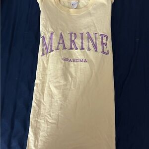 Yellow Kids Shirt with Purple Print